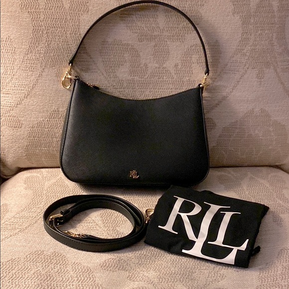 Ralph Lauren Handbags - Ralph Lauren Black “Danni” Leather Hand/Crossbody Bag